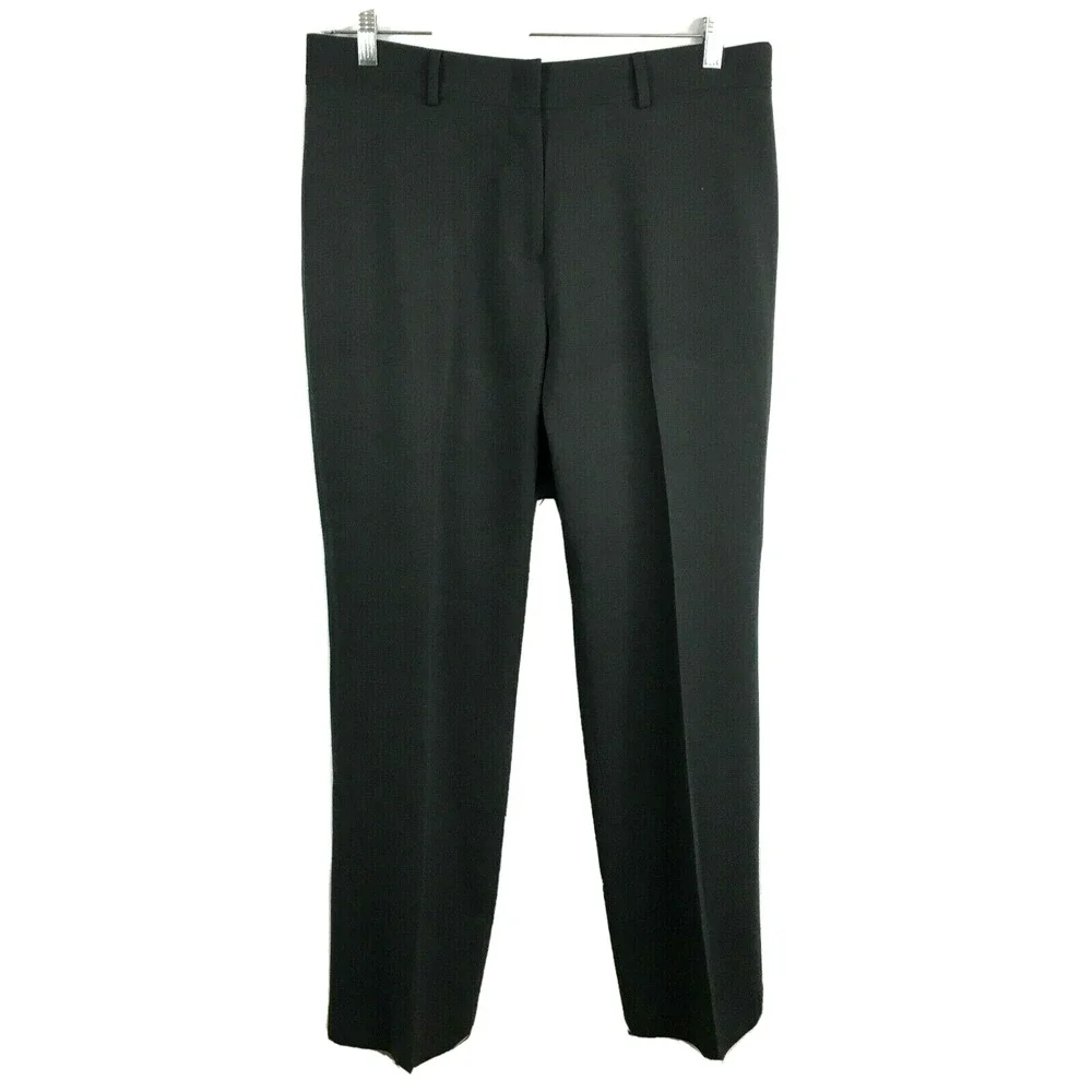 Jenne Maag Pants Womens Sz 14 Black Stretch Trouser Dress Straight Leg - Picture 1 of 11
